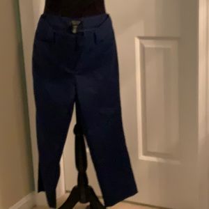 White house black market crop navy blue pants